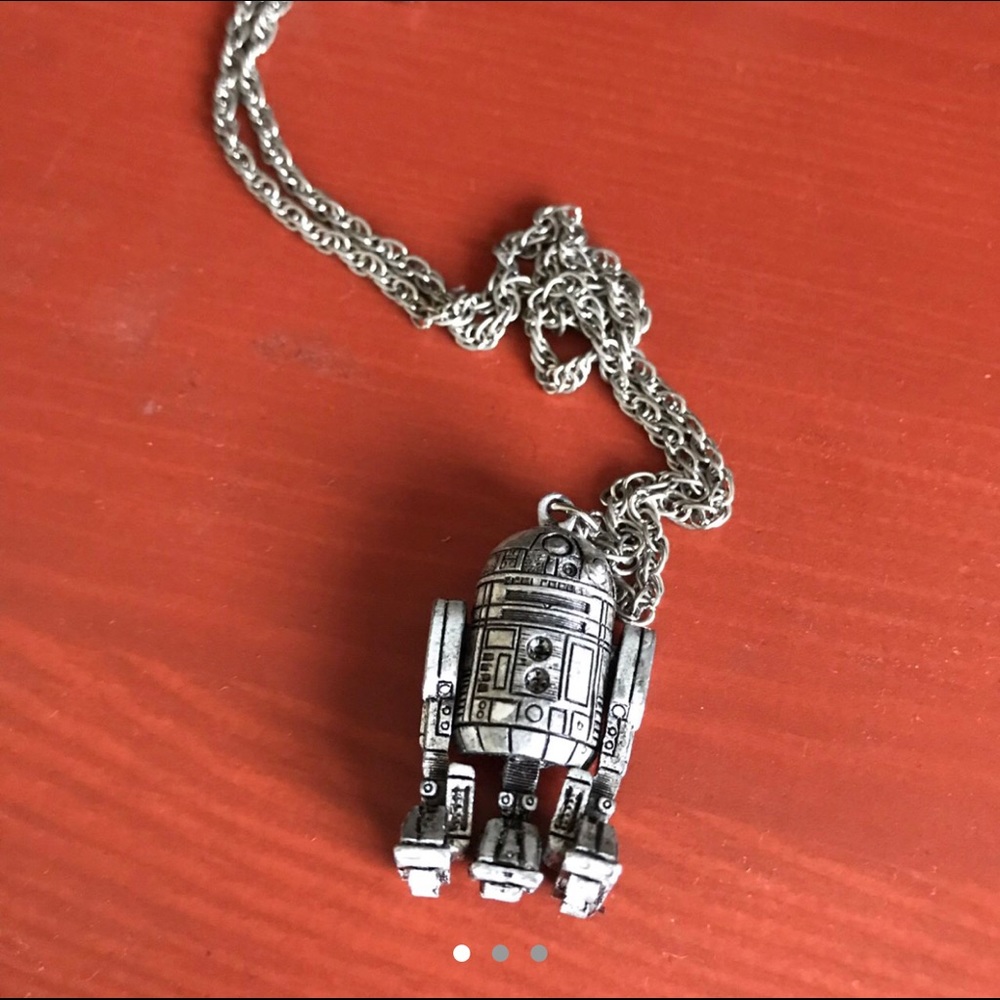 Vintage metal 1977 R2D2 Star Wars pendant